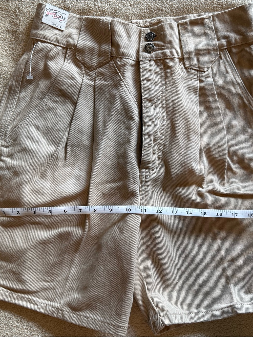 High-Waist Tan Western Ethics Shorts